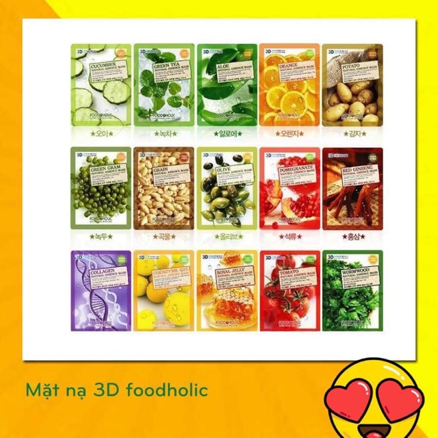 Mặt nạ thiên nhiên Foodholic 3D Mask