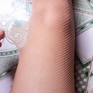 Quần Tất lưới màu da