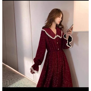 Đầm đỏ nữ ánh nhũ 128