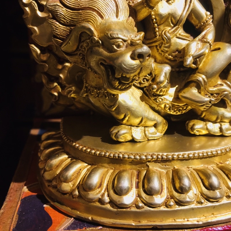 [PHÁP BẢO MINH CHÂU] TƯỢNG TÀI BÀO THIÊN VƯƠNG ĐỒNG NEPAL 17cm - ĐẸP TINH XẢO