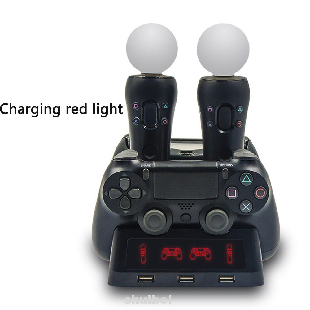Charging Station Dock ABS Portable Stable Multifunction Fast For PS4 VR