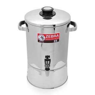 Thùng đựng nước có vòi gạt inox 304 zebra thái lan 22cm - 8.7l - 114022.