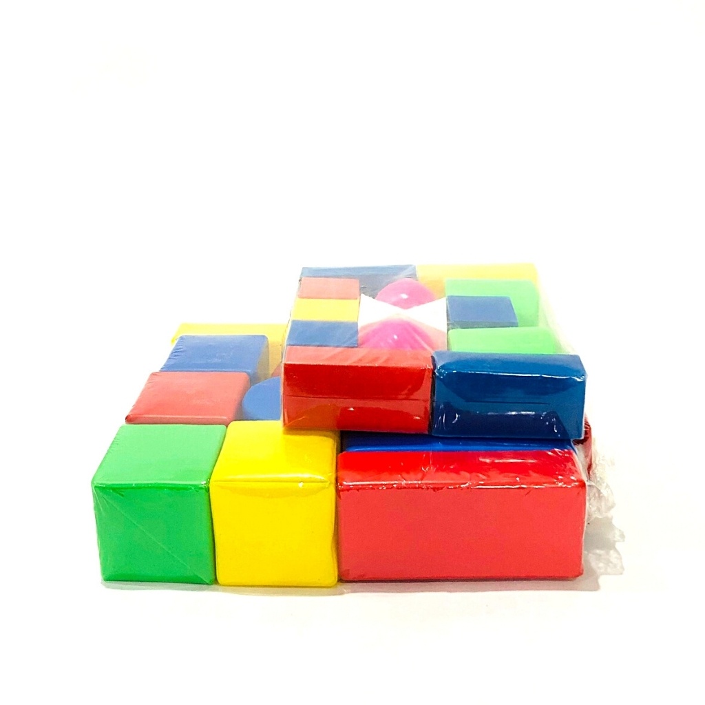 Bộ khối hình học bằng nhựa đồ chơi mầm non thông tư 02 (2 kích thước)