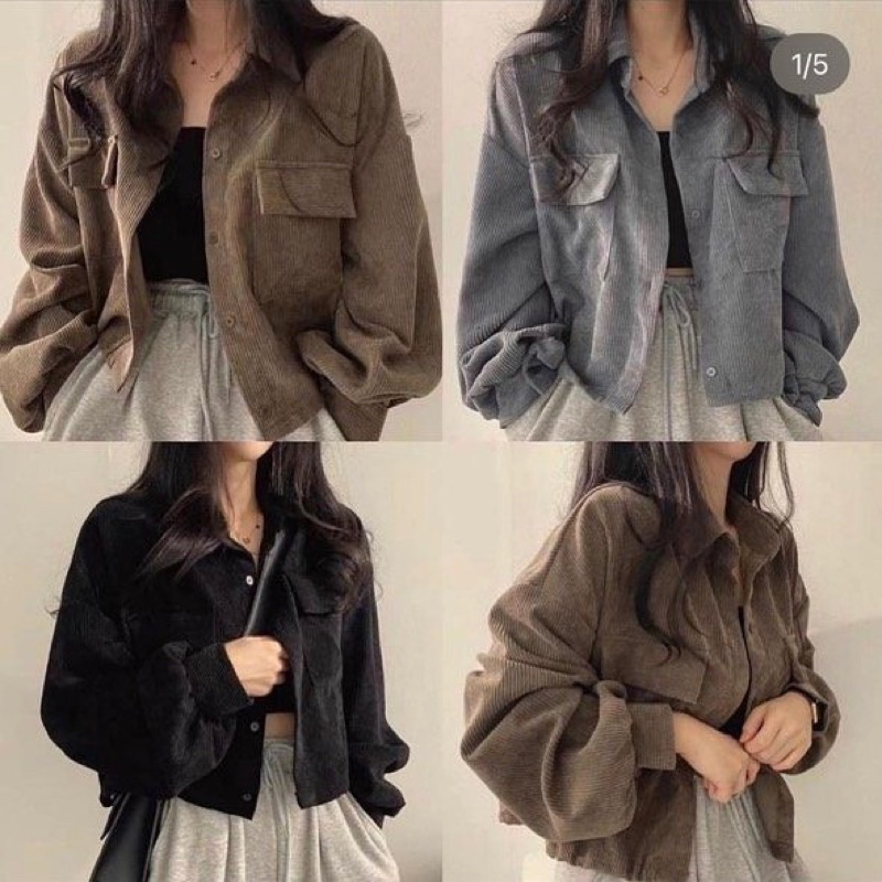ÁO SƠ MI NHUNG TĂM TAY BỒNG DÁNG KHOÁC LỬNG NEW