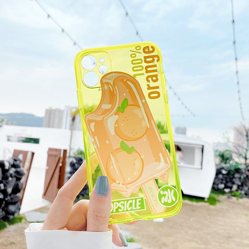 Ốp lưng iphone Ice Cream neon dẻo mềm 5/5s/6/6plus/6s/6splus/7/7plus/8/8plus/x/xr/xs/11/12/pro/max/plus/promax | BigBuy360 - bigbuy360.vn