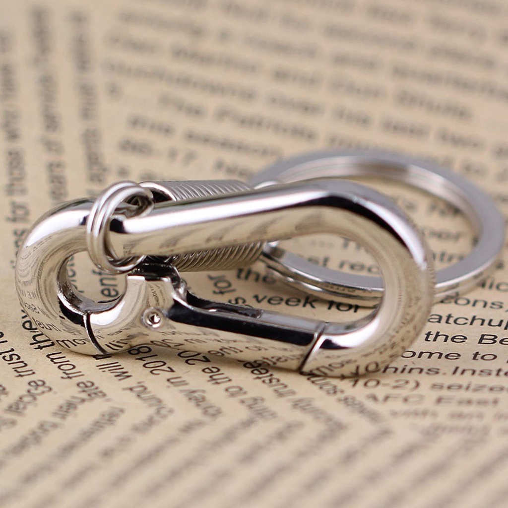 Ready Stock D2VN Sturdy Carabiner Key Chain Key Ring ed Key Chain, Sier