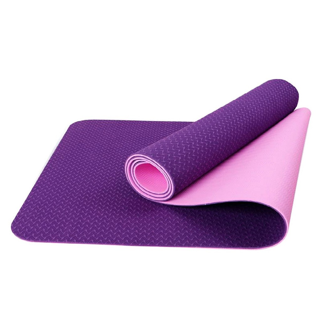 Thảm Tập Yoga 2 Lớp Màu Tim, Tập Gym, Tập Thể Dục - Chính Hãng miDoctor