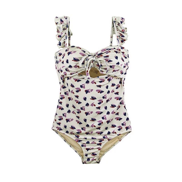 Bikini 1 mảnh LUHAZO đồ bơi nữ Bánh Bèo Hoa 2022 Quảng Châu bigsize Co Giãn Che Khuyết Điểm 2389 D7T4