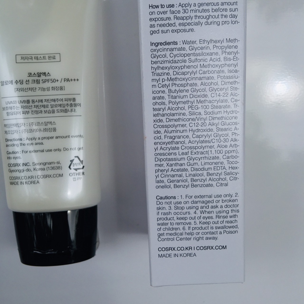 Kem chống nắng Cosrx Aloe Soothing Sun Cream SPF50/PA+++ 60ml Hàn Quốc | BigBuy360 - bigbuy360.vn