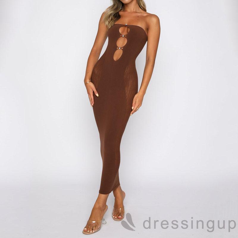 Đầm Không Tay Lưng Trần Xẻ Sâu Gợi Cảm Cho Nữ