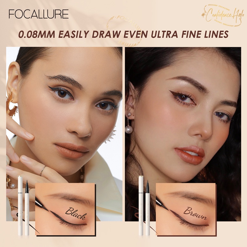 Bút Kẻ Mắt Nước FOCALLURE Siêu Mịn Khô Nhanh Chống Thấm Nước Lâu Trôi 0.6g