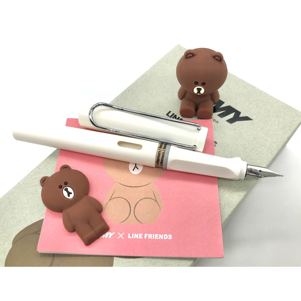 Bút ký, bút mực Lamy Safari Brown Edition nằm trong phiên bản đặt biệt Line Friends, dùng để viết hằng ngày