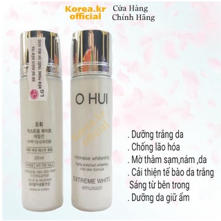 Sữa dưỡng trắng da, chống lão hóa Ohui White Emulsion 20ml