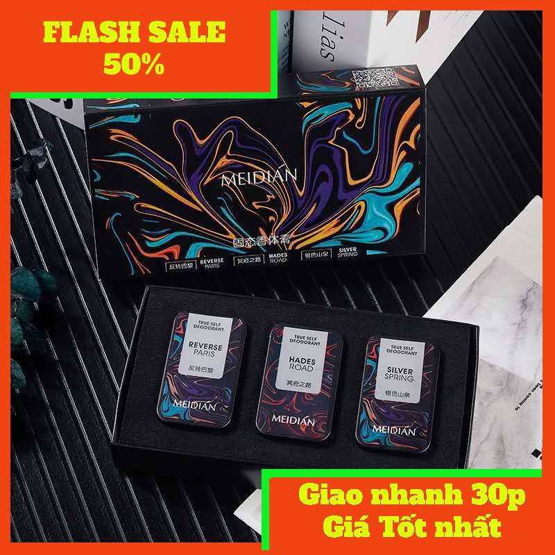 (hàng Chính Hãng) Nước hoa khô Nam MEIDIAN 1 hộp 3 mùi hương