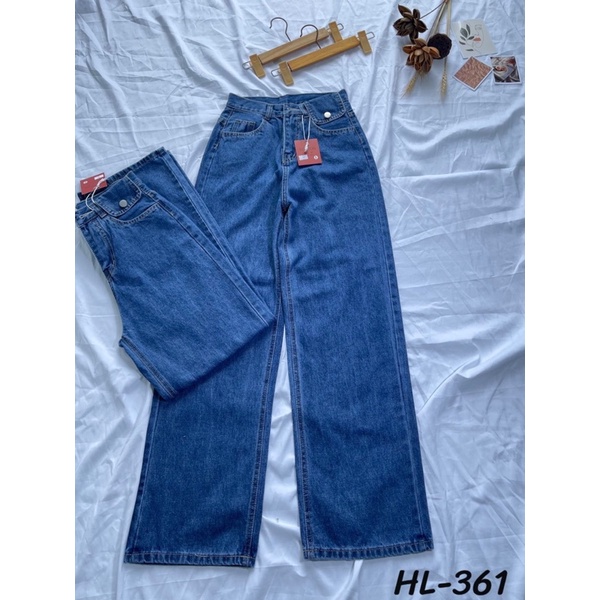 Quần jean baggy nữ ống xuông phong cách và cá tính nhất 2021