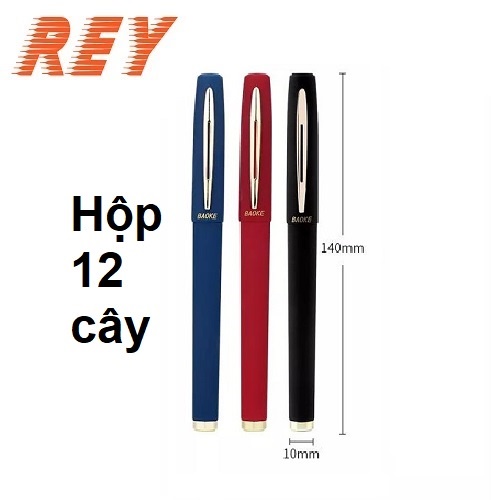 HỘP 12 bút gel PC1828 - PC1838 nắp đậy vỏ nhung ngòi 0.5mm 0.7mm Baoke