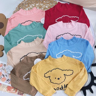 Bộ thu đông, bộ thun tăm nhỏ hình cừu cute cho bé, thun gân siêu sịn sò hàng túi zip