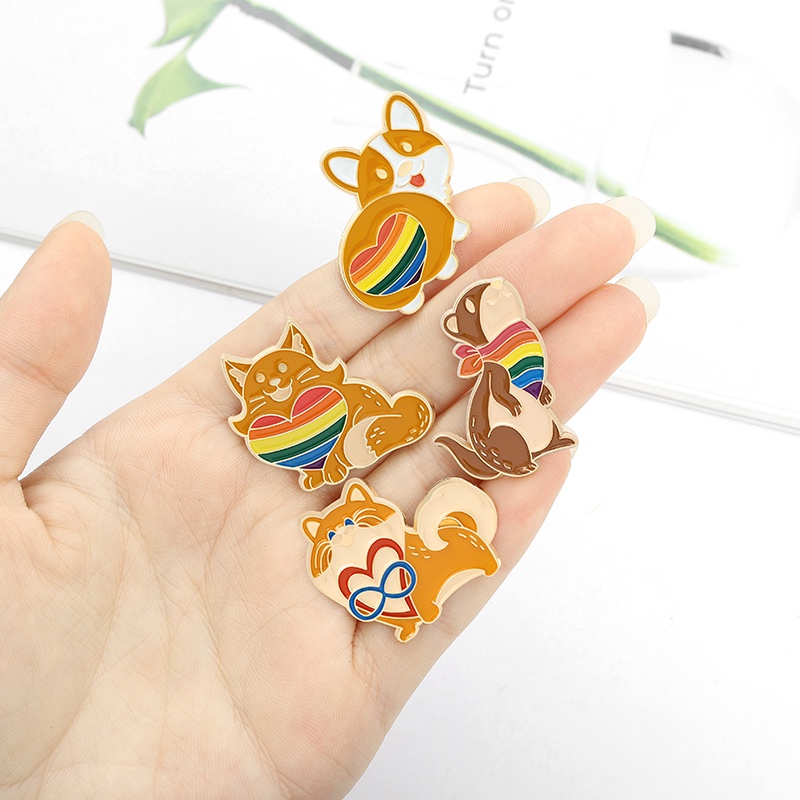 Huy Hiệu Cài Áo Hình Động Vật Dễ Thương