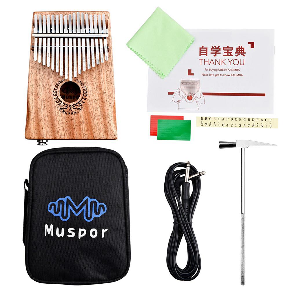 Đàn kalimba 17 phím chất liệu thép khoáng màu gỗ chất lượng