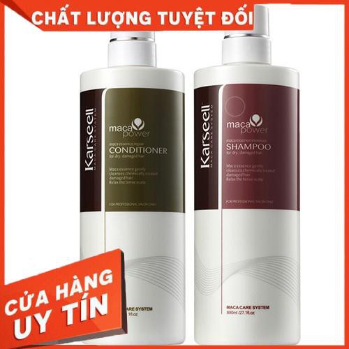 Dầu Gội Dầu Xả Phục Hồi Hư Tổn Karseell Maca 800ml + 800ml-Chính Hãng