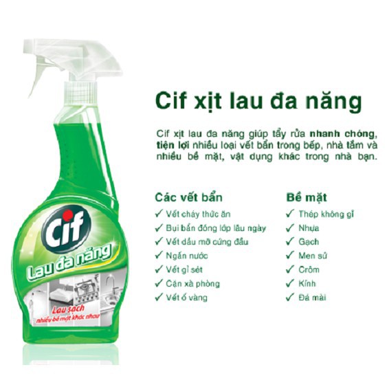 Nước lau đa năng Cif_chai 520ml