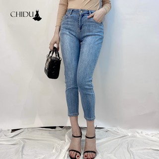 CHIDU quần baggy nữ màu xanh - SP341