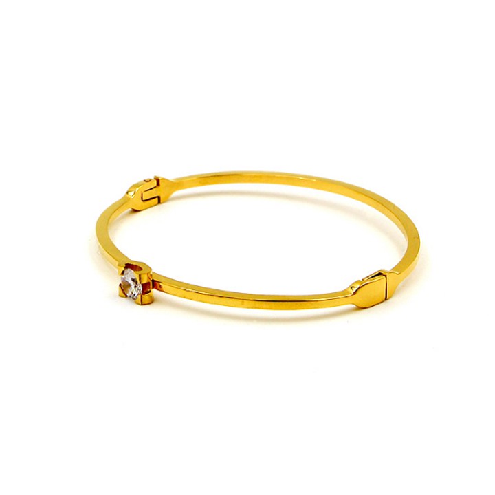 Vòng tay nữ titan cao cấp 4mm 1 hạt đá  siêu đẹp, bền màu, hợp thời trang