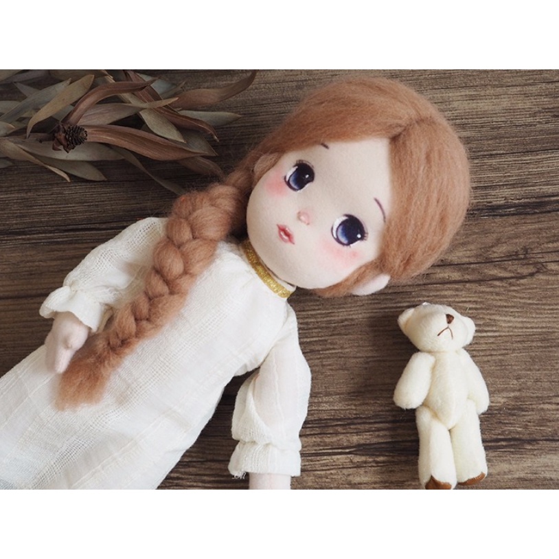 DIY BÚP BÊ THÊU TAY CÔNG CHÚA RUSSIAN- KIT NGUYÊN LIỆU TỰ LÀM BÚP BÊ NHỒI BÔNG- BÁCH HÓA NA NA