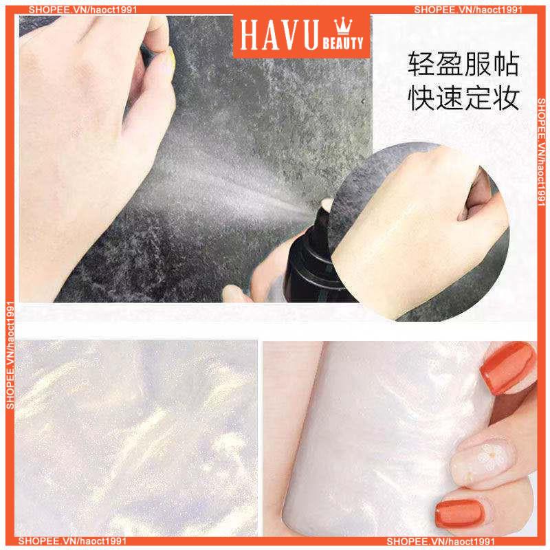 Xịt khoáng khóa lớp trang điểm màu nhũ chính hãng HANUMU 100ml(khóa trang điểm - khóa makeup(Make up Fixer Spay 8hours) | BigBuy360 - bigbuy360.vn