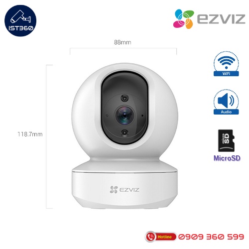 Camera Wifi Không Dây  Gia Đình Ezviz CS-TY1 Full HD 1080P 2MP- Xoay 360 độ - Đàm Thoại Loa 2 Chiều- Hàng chính hãng