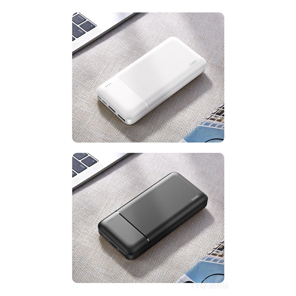 Pin Dự Phòng 20000mah Remax RPP-166 Lango Series Fast Charing 2.1A tích hợp 2 cổng USB (Đen,trắng)