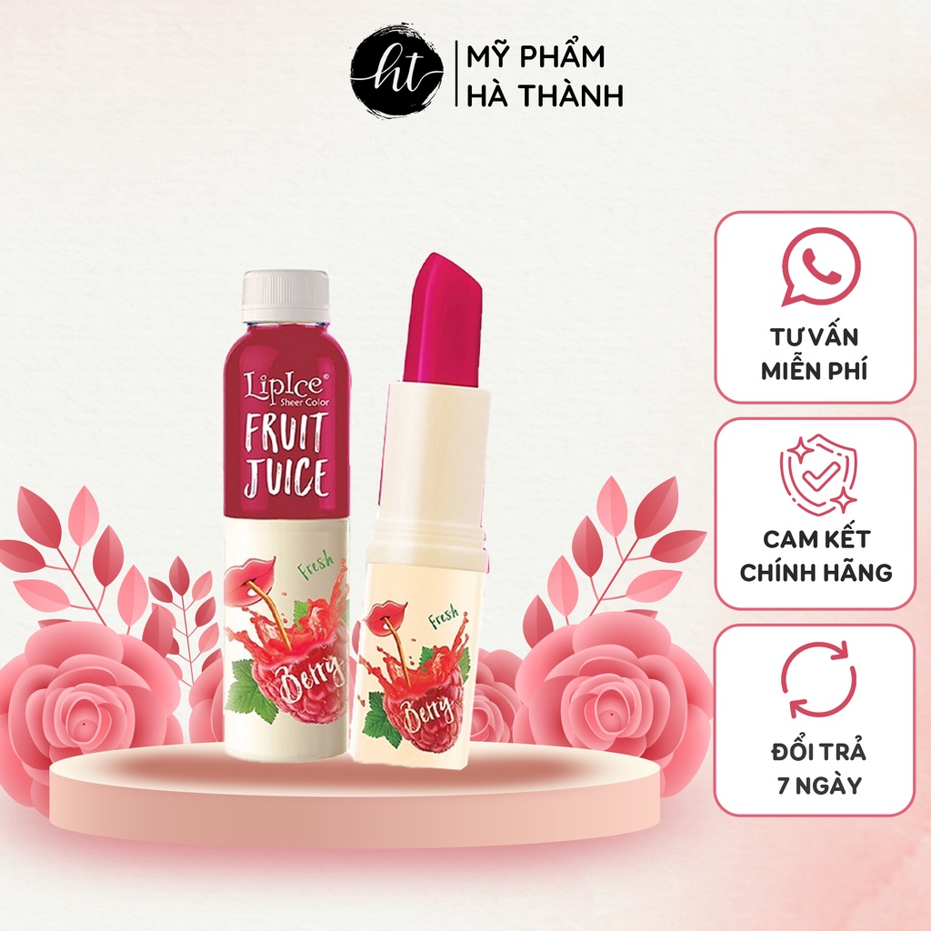 Son Dưỡng Có Màu Lipice Sheer Color Fruit Juice 4g Hàng Chính Hãng Mềm Môi Dưỡng Ẩm Lâu Phai Đủ Màu - HT104