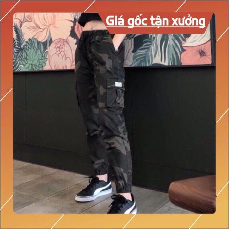 Quần Jogger Rằn Ri Nam Nữ Hàn Quốc Bó Ống Trẻ Trung Cá TÍnh