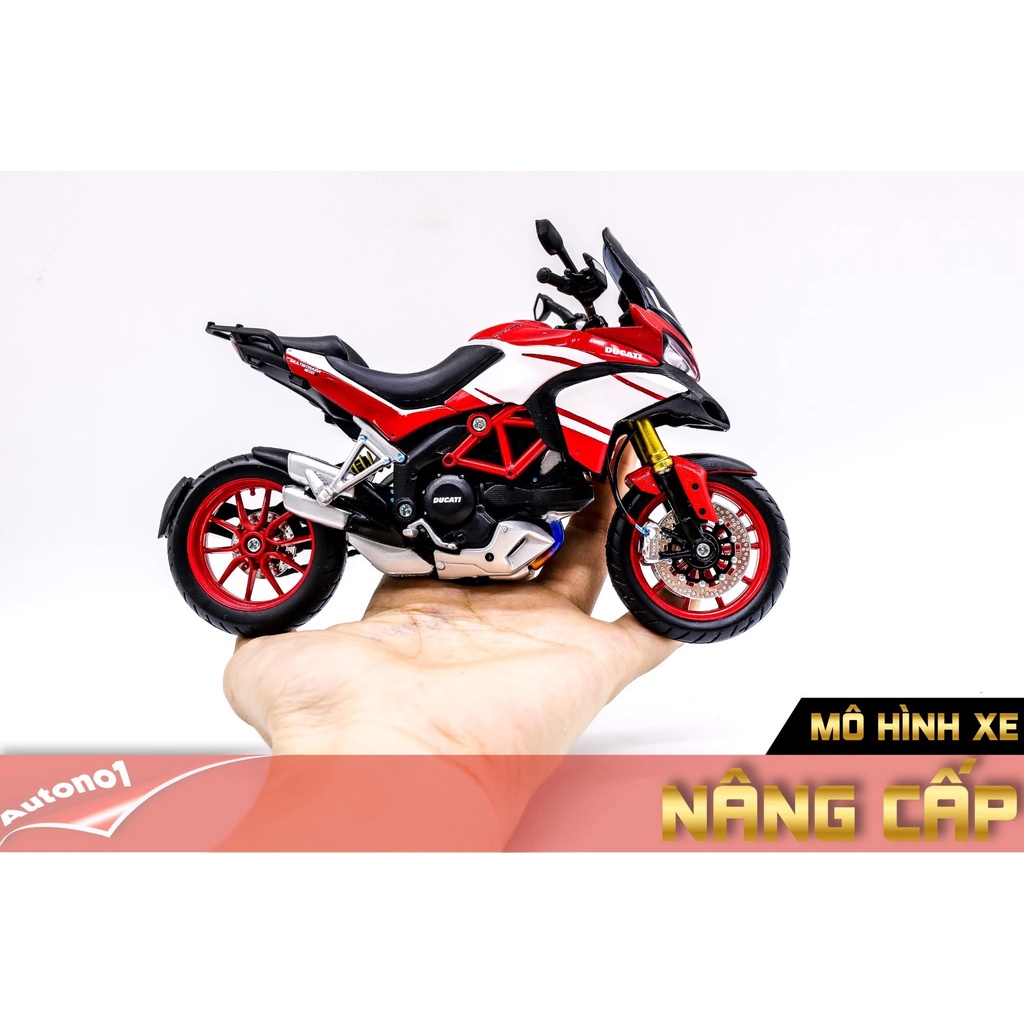 MÔ HÌNH XE ĐỘ DUCATI MULTISTRADA 1200S RED WHITE 1:12 AUTONO1 D196