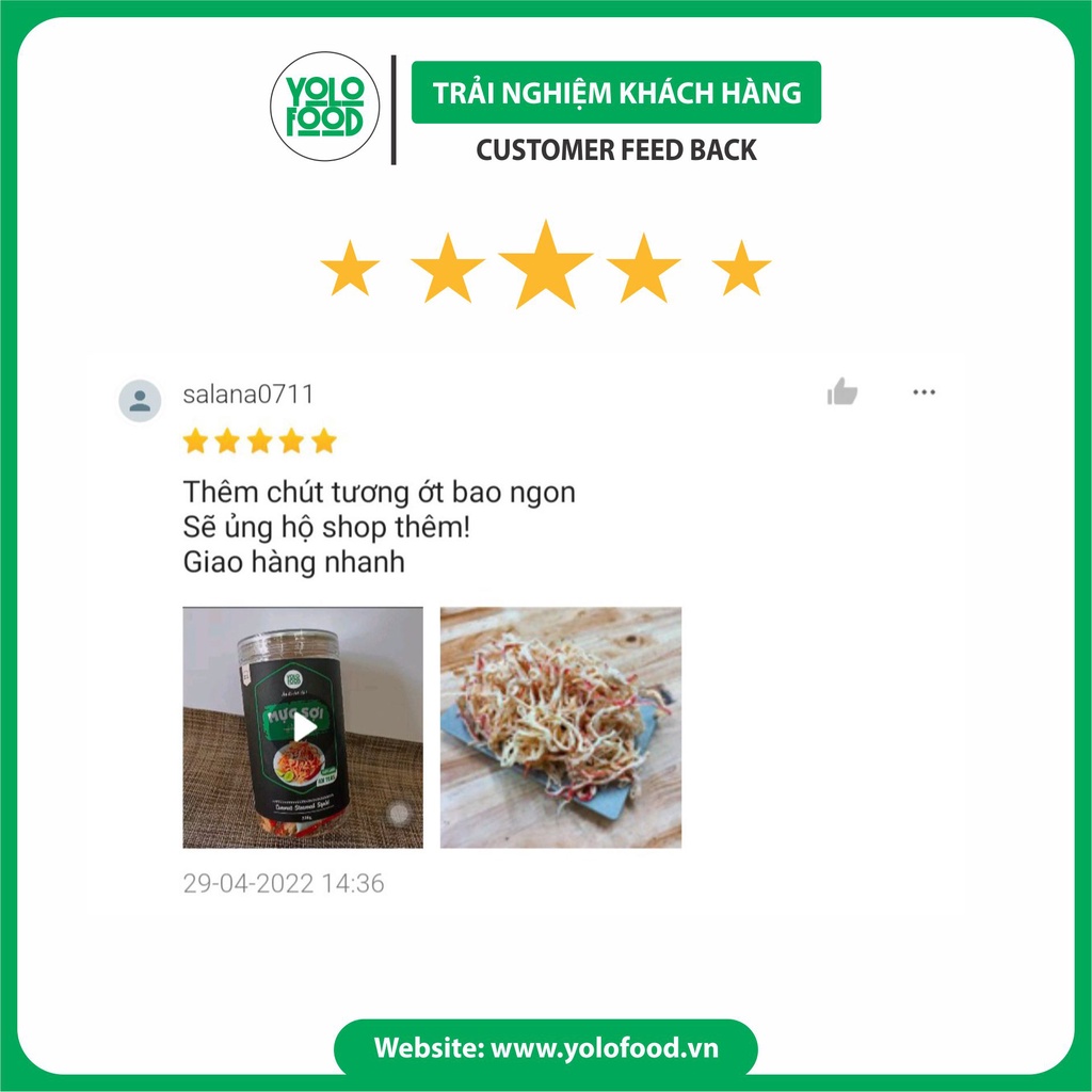 Khô mực hấp nước dừa xé sợi 220g  YOLO FOOD đồ ăn vặt ,ngon , chất lượng, đóng hộp ,atvstp