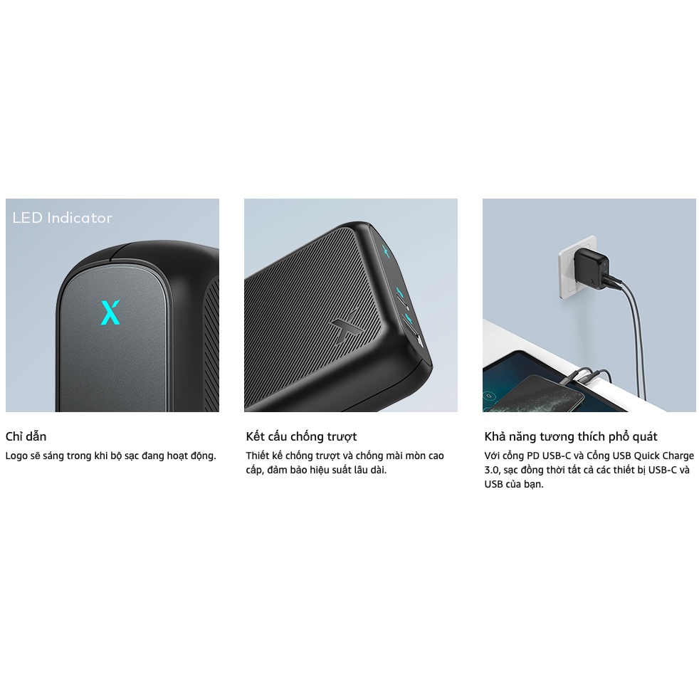 Bộ Sạc Nhanh XCENTZ usb C 36W 1A1C Sử Dụng Cho IP 13/12/11/11 Pro/11 Pro Max/7/7 Plus /8 /8 Plus/ X /Xs Samsung S20