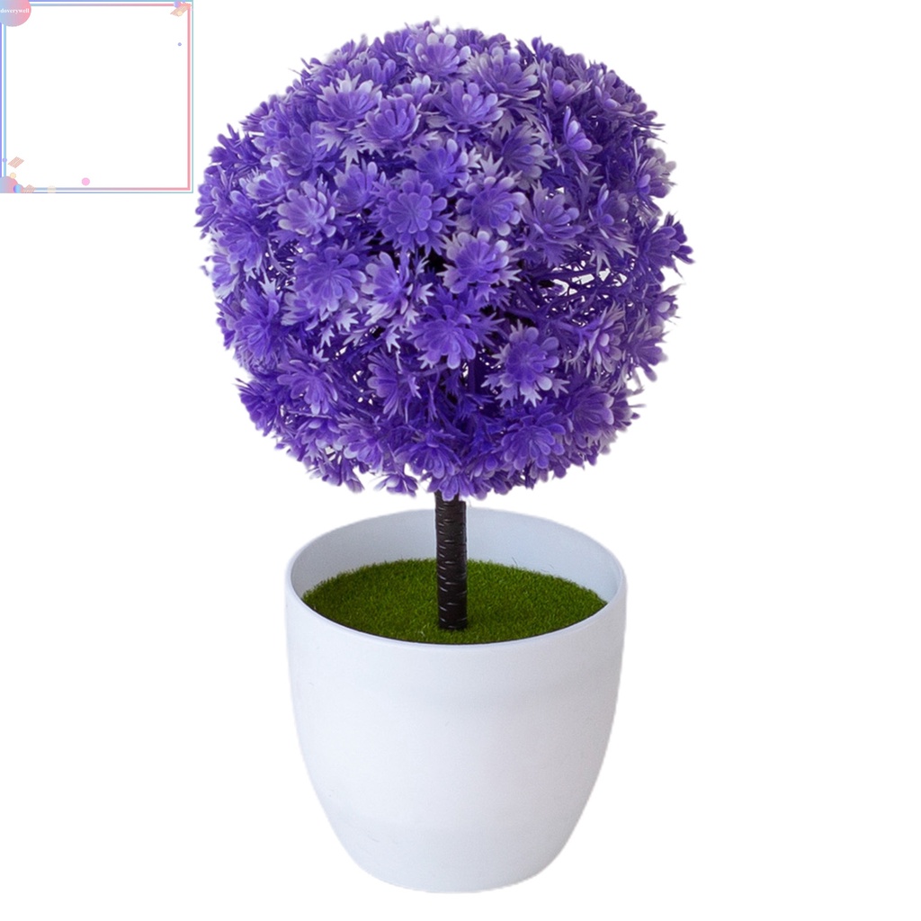 Chậu cây bonsai giả nhiều màu sắc trang trí văn phòng