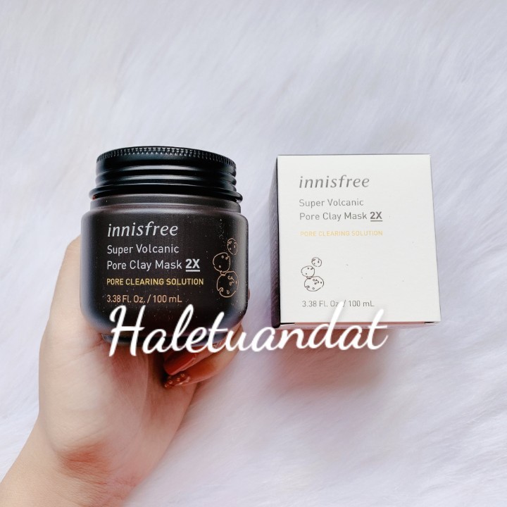 MẶT NẠ ĐẤT SÉT INNISFREE SUPER VOLCANIC PORE CLAY MASK 2X 100ML (MẪU MỚI )