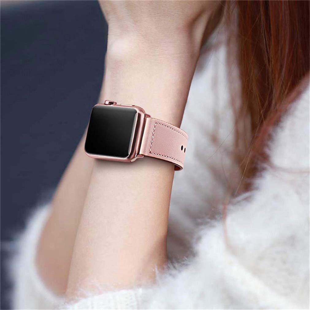 Sale 70% Dây da cao cấp 44mm 40mm 42mm 38mm dành cho iWatch Series 5 4 3 2 1, 42mm,brown Giá gốc 303,000 đ - 46A128