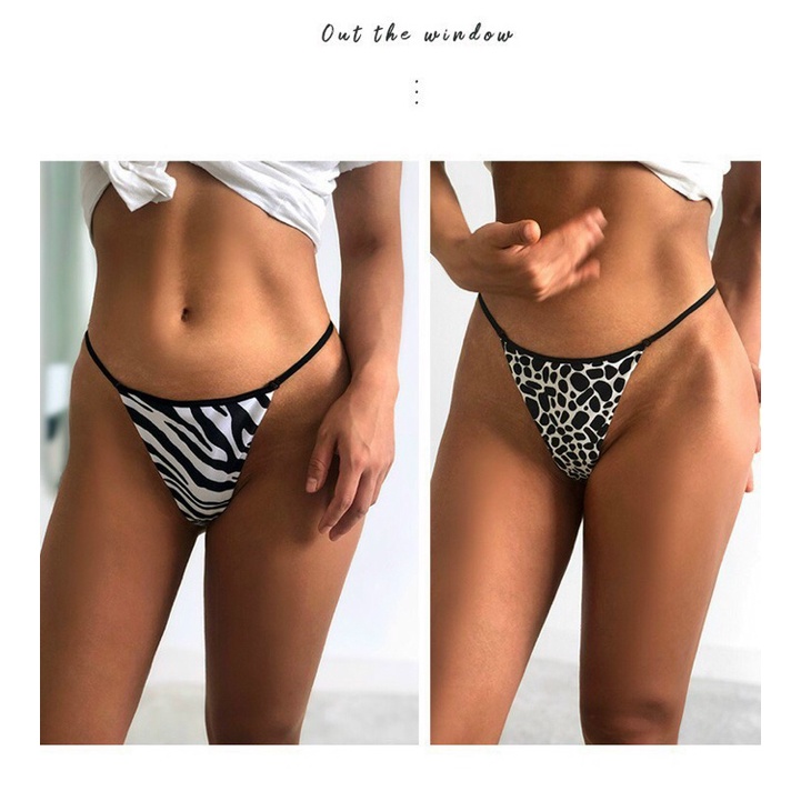 Quần lót gợi cảm - quần lót lọt khe chữ T da beo rằn ri sexy cá tính cuốn hút G800