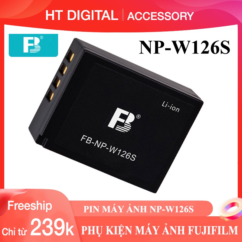 Pin NP-W126S Cho Fujifilm X-S10 X-T30 X-T200 X-T100 X-T20 X-Pro3 X-T3 X-A7 X100F XA5 XA3 XT2(Chính Hãng), FB-NP-W126s