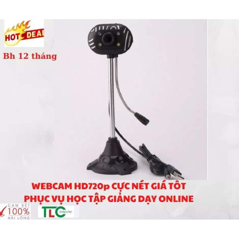 Webcam HD720p siêu nét chuyên cho dạy online,dùng cho laptop,Pc Bảo hành 12 tháng