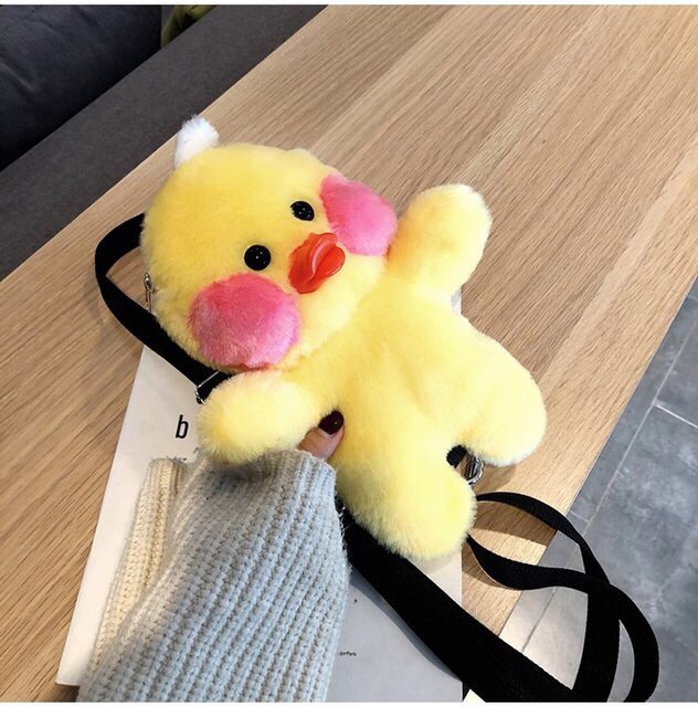 Túi đeo chéo đô rê mon , vịt má hồng, chó xù