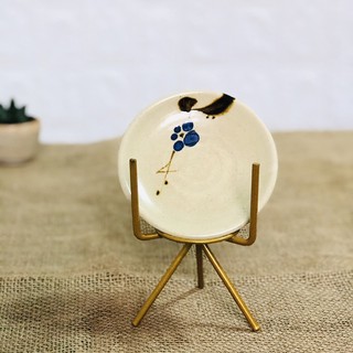 Dĩa gốm mộc hoa