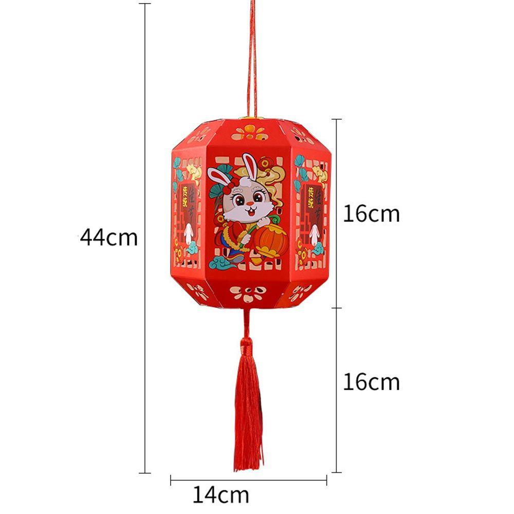 Lồng Đèn Điện Tử Hình Thỏ Hoạt Hình Phong Cách Trung Hoa Cổ Điển