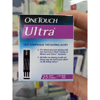 Que thử đường huyết OneTouch Ultra 2 (hộp 25 que) - Mua combo 2 hộp tặng 50 kim lấy máu