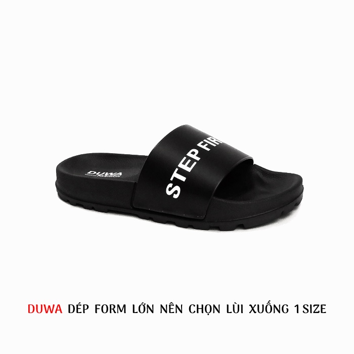 Dép quai ngang nam nữ đế cao siêu nhẹ,hàng chính hãng Duwa step further -màu ĐEN -DH9024