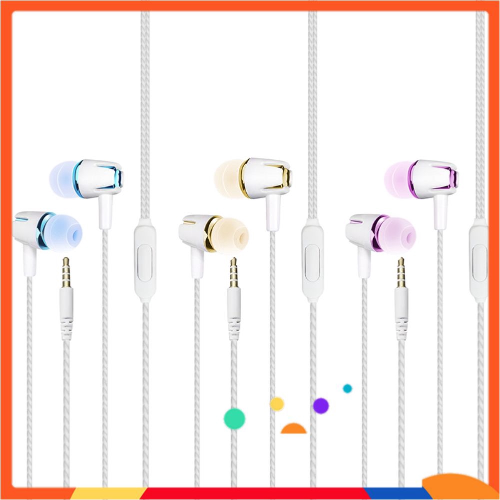 In-ear headphones portable line control with wheat subwoofer headphones ZIYI