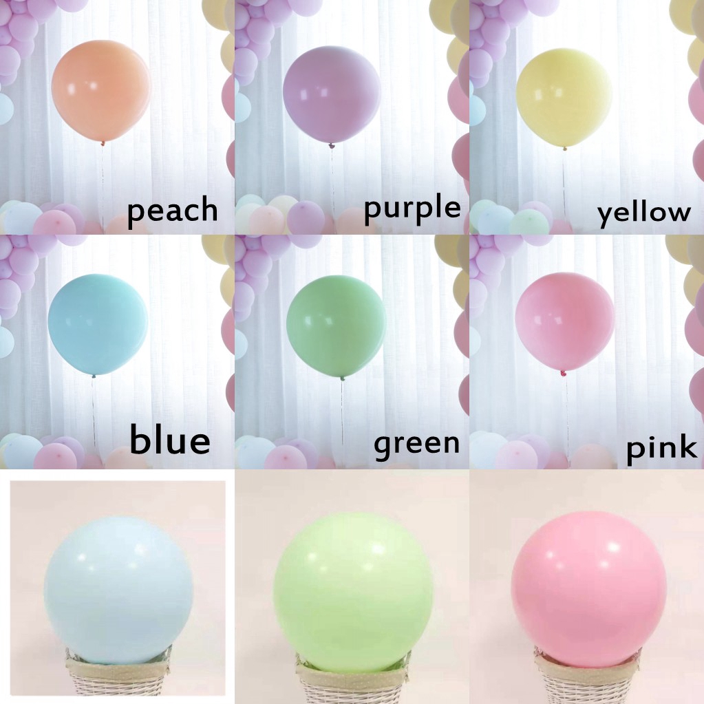 Bong bóng latex cỡ lớn 18 / 36 Inch màu pastel kẹo ngọt xinh xắn