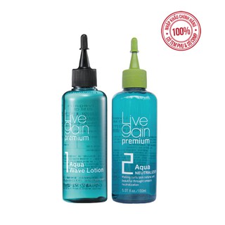Thuốc uốn nhanh công thức mạnh livegain premium aqua wave lotion 160ml + 160ml hàn quốc